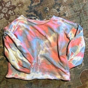LA MIEL Vibrant Tie-Dye Sweatshirt with Cute Pockets